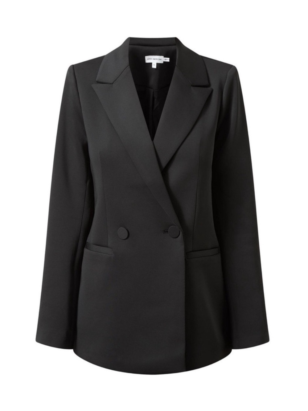 Good American Black Scuba Blazer Jacket Medium